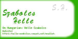 szabolcs helle business card